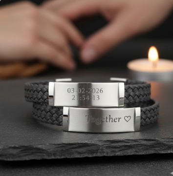 Engraved Couple Bracelets