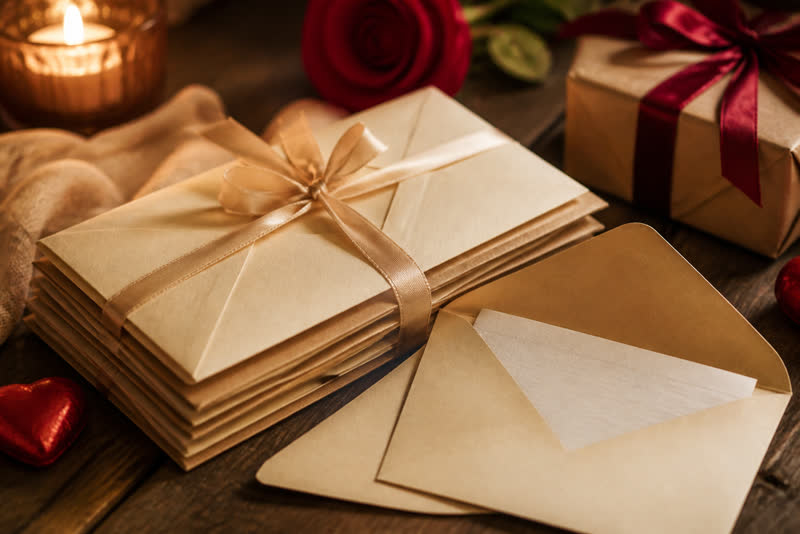 Open when letters in envelopes as a heartfelt anniversary gift